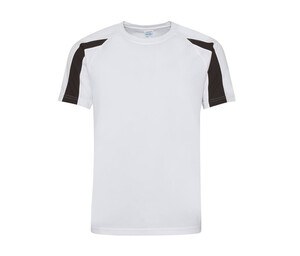 Just Cool JC003 - T-shirt sportiva a contrasto Arctic White / Jet Black