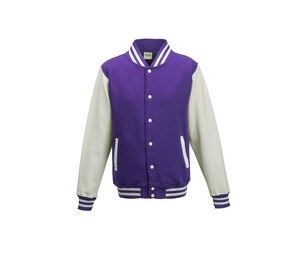 AWDIS JH043J - Felpa da baseball per bambini Purple / White