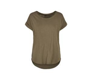 Build Your Brand BY036 - T-shirt da donna con schiena allungata Olive