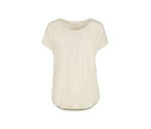 Build Your Brand BY036 - T-shirt da donna con schiena allungata White/ Sand