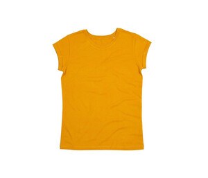 Mantis MT081 - T-shirt da donna con maniche arrotolate Mustard