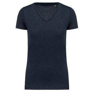 Kariban K3003 - T-shirt donna Supima® scollo a V manica corta Blu navy