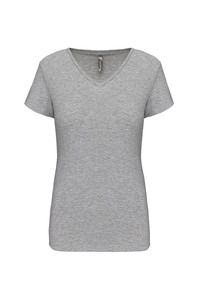 Kariban K3015 - T-shirt donna maniche corte con collo a V Light Grey Heather