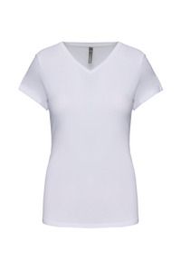 Kariban K3015 - T-shirt donna maniche corte con collo a V White