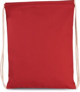 Kimood KI0154 - Sacca zaino con cordini spessi Cherry Red