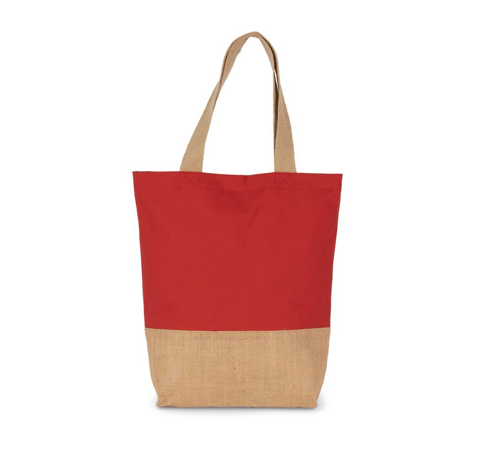 Kimood KI0298 - Shopper in cotone e iuta laminata