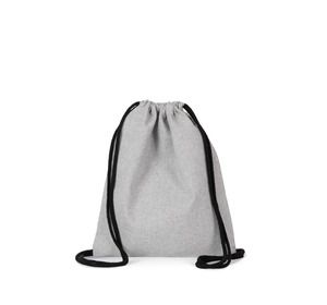 Kimood KI5103 - Sacca zaino in tessuto riciclato con coulisse - Misura da bambino Flint Grey