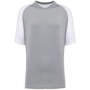 PROACT PA4030 - T-shirt uomo da padel bicolore maniche raglan White / Fine Grey