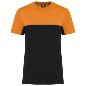 WK. Designed To Work WK304 - T-shirt unisex bicolore ecosostenibile maniche corte Black / Orange