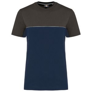 WK. Designed To Work WK304 - T-shirt unisex bicolore ecosostenibile maniche corte Navy / Dark Grey