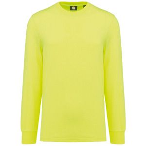 WK. Designed To Work WK303 - T-shirt unisex ecosostenibile maniche lunghe Fluorescent Yellow