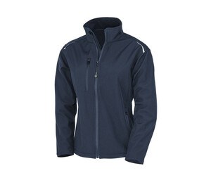 RESULT RS900F - WOMENS RECYCLED 3-LAYER PRINTABLE SOFTSHELL JACKET Blu navy