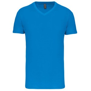 Kariban K3028IC - T-shirt uomo BIO150IC scollo a V Tropical Blue
