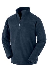 Result R905X - Micropile riciclato collo con zip Blu navy