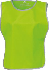 Yoko YHVJ259 - Canotta con bordo riflettente Verde lime