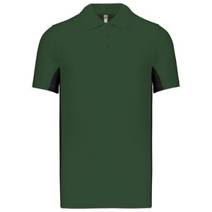 Kariban K232 - FLAG - POLO BICOLORE Forest Green/ Black