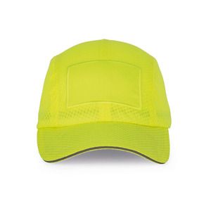 K-up KP213 - Cappellino con patch - 6 pannelli Fluorescent Yellow