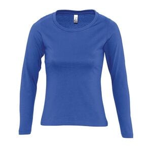 SOL'S 11425 - MAJESTIC T Shirt Donna Girocollo Manica Lunga Blu royal