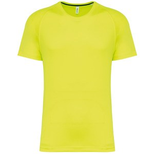 PROACT PA4012 - T-shirt sportiva uomo girocollo in materiale riciclato Fluorescent Yellow