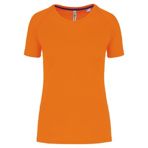 PROACT PA4013 - T-shirt sportiva donna girocollo in materiale riciclato Fluorescent Orange