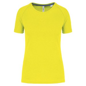 PROACT PA4013 - T-shirt sportiva donna girocollo in materiale riciclato Fluorescent Yellow