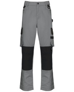 WK. Designed To Work WK742 - Pantalone uomo da lavoro bicolore Silver/ Black