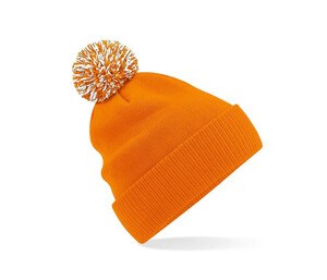 Beechfield BF450 - Berretto con pompon Orange / White