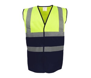 Yoko YK122 - GILET HI VIS BICOLORE Hi Vis Yellow/Navy