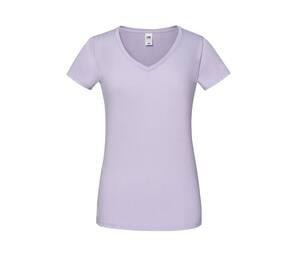Fruit of the Loom SC155 - T-shirt da donna con scollo a V Soft Lavender