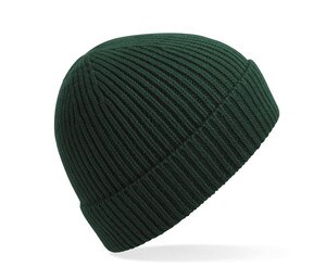 BEECHFIELD BF380 - Ribbed knitted hat Verde bottiglia