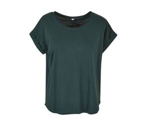 Build Your Brand BY036 - T-shirt da donna con schiena allungata Verde bottiglia