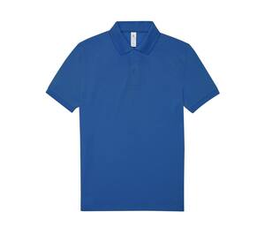 B&C BCU424 - Short-sleeved fine piqué poloshirt Blu royal