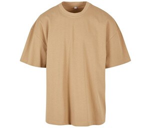 BUILD YOUR BRAND BY163 - T-SHIRT IN COTONE ULTRA PESANTE Union Beige