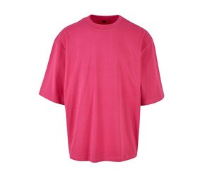 BUILD YOUR BRAND BY256 - T-SHIRT CON MANICHE OVERSIZE Hibiskus Pink