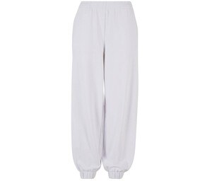 BUILD YOUR BRAND BY265 - PANTALONI A VITA ALTA DA DONNA IN FELPA BALLON White