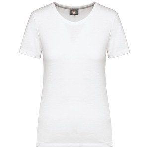 WK. Designed To Work WK307 - T-shirt con trattamento antibatterico donna White