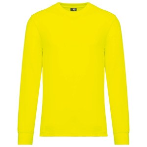 WK. Designed To Work WK318 - T-shirt unisex ecosostenibile maniche lunghe cotone/poliestere Fluorescent Yellow