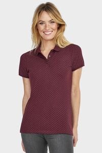 SOLS 01707 - Polo Donna a Pois Manica Corta Brandy 