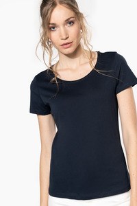 Kariban K399 - T-shirt bio donna maniche corte e collo con bordi a taglio vivo
