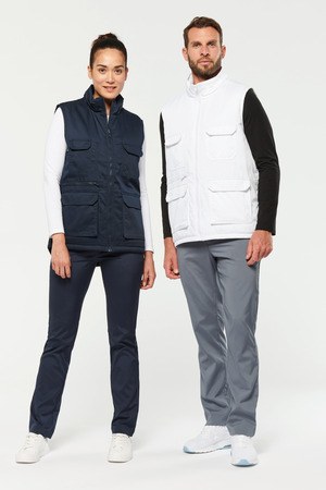 WK. Designed To Work WK607 - Gilet unisex in policotone multitasche imbottito