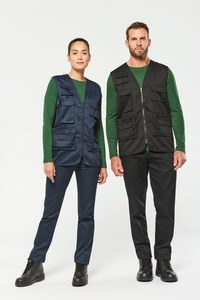 WK. Designed To Work WK609 - Gilet unisex in policotone multitasche foderato