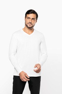 Kariban Premium PK306 - T-shirt uomo Supima® maniche lunghe e scollo a V