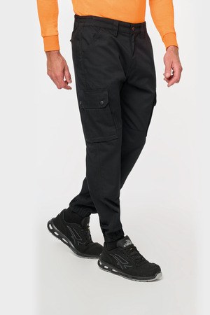 WK. Designed To Work WK711 - Pantaloni cargo unisex con fondo gamba elasticizzato